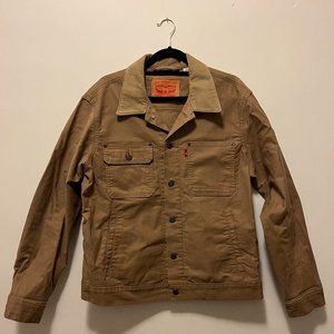 Levi's Brown Canvas Trucker Jacket - Rugged Style Statement - Size M